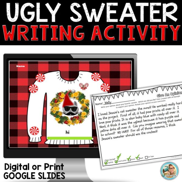 ugly sweater Writing Activity