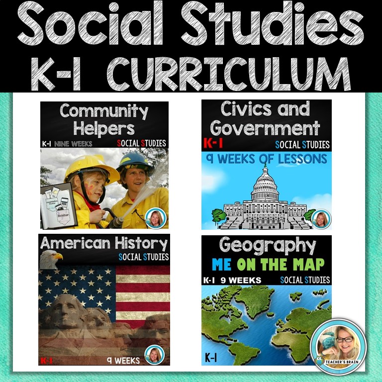 Social Studies Curriculum Kindergarten 1st Grade Plans Teacher s Brain