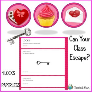 Room escape lovers games Valentine's Day Digital Escape™ Room - Teacher's Brain Blog