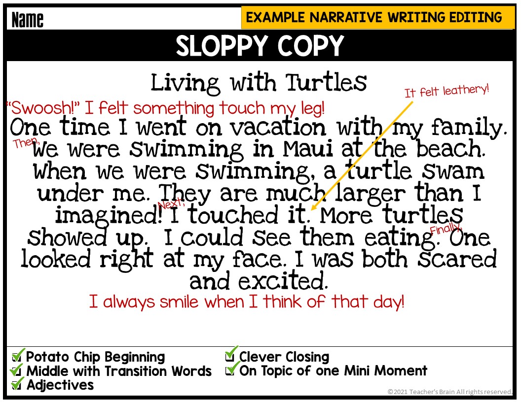 Wow! Teaching How to Write a Personal Narrative Just Got EASY