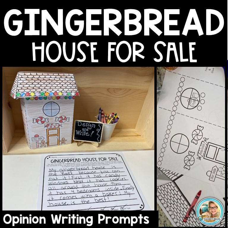 Gingerbread House for Sale Craft with Writing Teacher