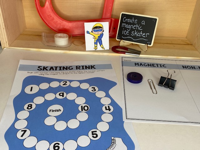 a photo of the Winter Olympics Magnetic Skater Activity