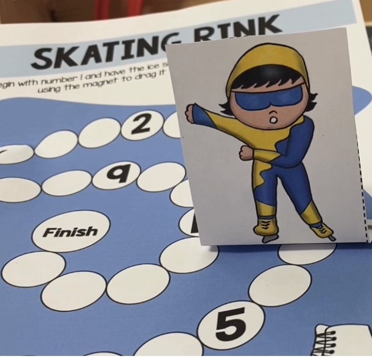 Winter Olympics magnetic skater activity