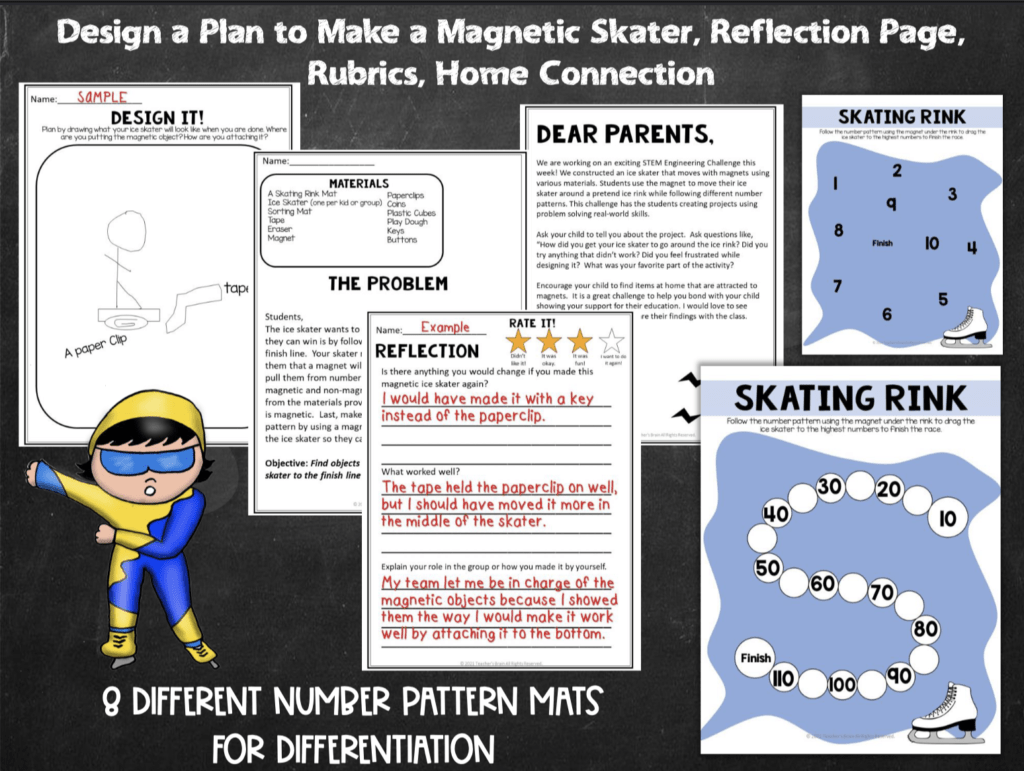 a sample of the magnetic ice skater activity