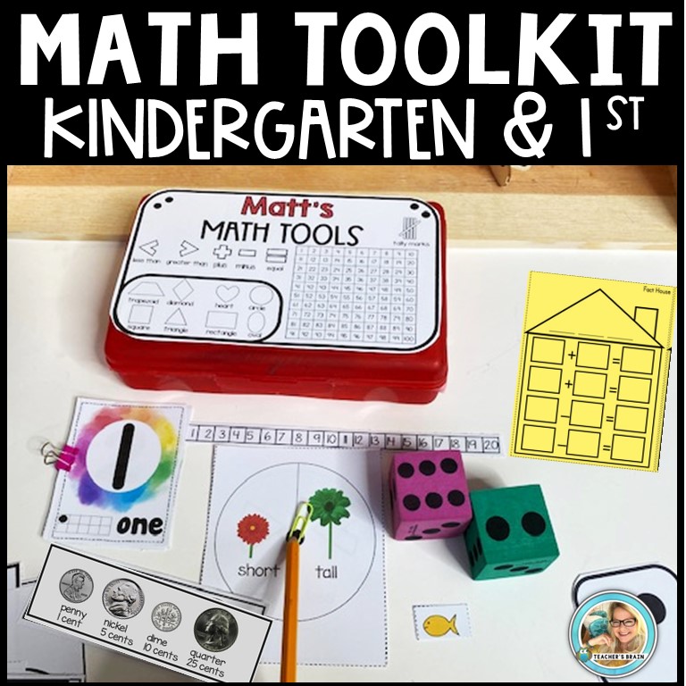 Individual Math Toolkit Mats Kindergarten First Grade Teacher's Brain