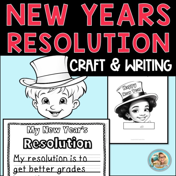 New Years Resolution 2024 Writing Craft Goals Bulletin Board Ideas